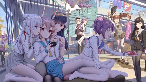 saia,Coxas,Ayanami Azur Lane,Enterprise Azur Lane,Pernas,Fu shun Azur Lane