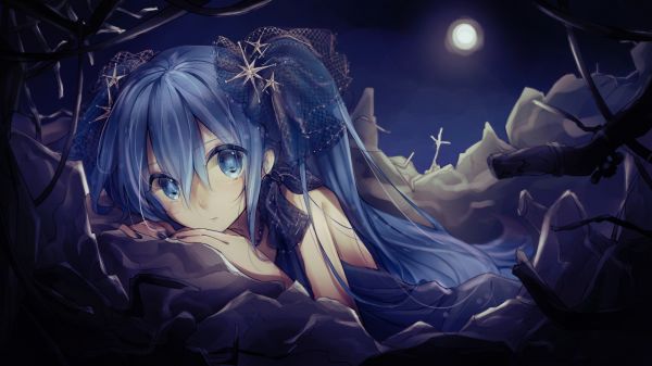 ilustrare,par lung,anime,fete anime,Vocaloid,Hatsune Miku