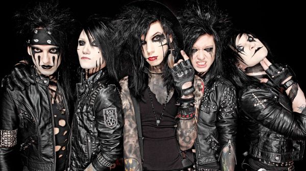 trang điểm,ban nhạc,thời trang,Trang phục,nữa đêm,Black Veil Brides