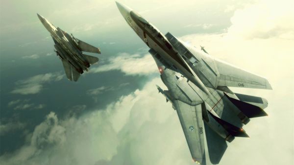 Ace Combat,combattenti,nuvole,cielo,luce del sole