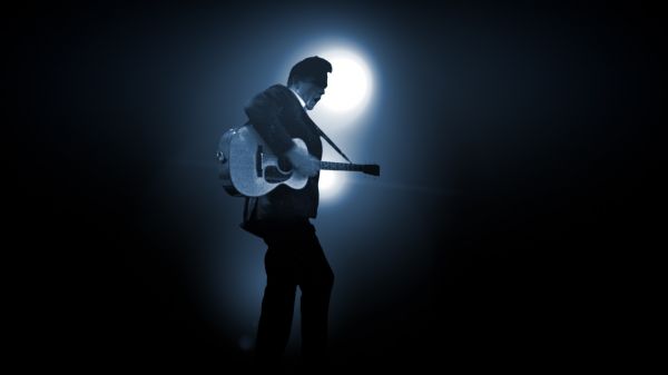 la photographie,silhouette,la musique,musicien,guitariste,Johnny Cash