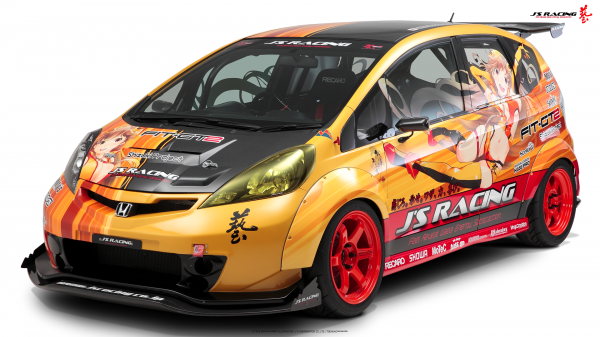 Honda pasuje,TunerCar,Żółte samochody,Japońskie samochody,Itasha