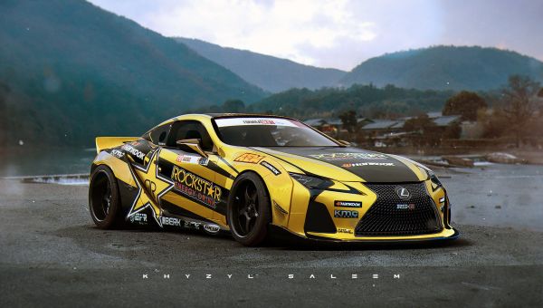 digital art, car, vehicle, artwork, race cars, Lexus