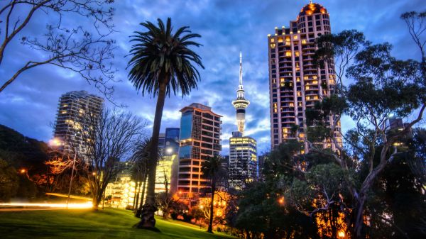 Trey Ratcliff,fotografi,4k,bangunan,Selandia Baru,Cityscape