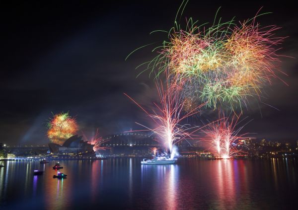 night,Sydney,Sydney Opera House,3600x2539 px,fireworks