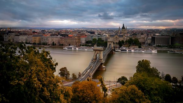 Budapest,by,Ungarn,bro,bybilledet,flod