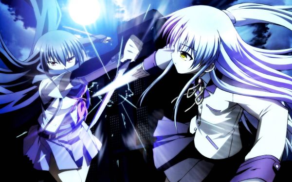 Angel Beats,Meninas,batalha,Armas