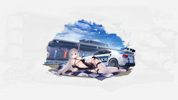 Shoukaku Azur Lane,Azur Lane,Azur Lane Crosswave,race flag,Race Queen Outfit,anime