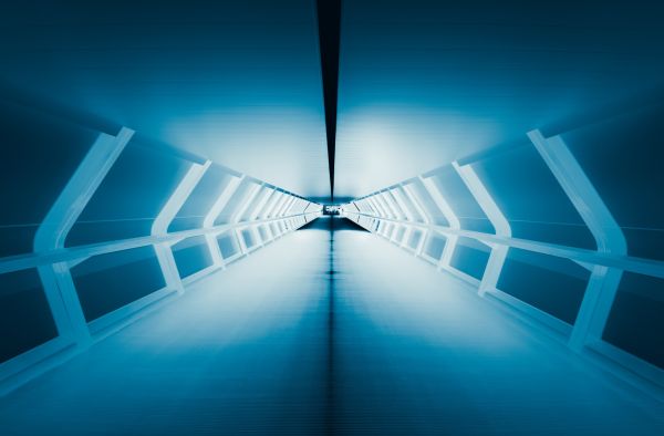 zonlicht,architectuur,symmetrie,blauw,tunnel,licht