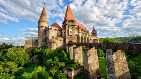 Landschaft,Natur,Gebäude,die Architektur,Schloss,Wolken