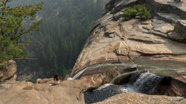 sports,landscape,waterfall,rock,nature,cliff