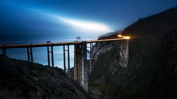 lumière du soleil,paysage,lumières,Montagnes,mer,nuit