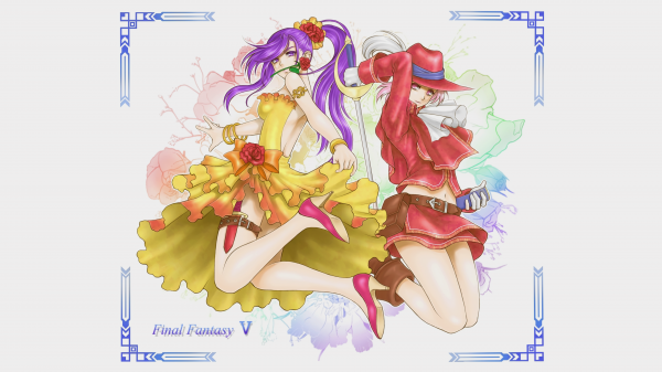 Final Fantasy,Final Fantasy V,Faris Scherwiz,Lenna Charlotte Tycoon,video games,video game characters