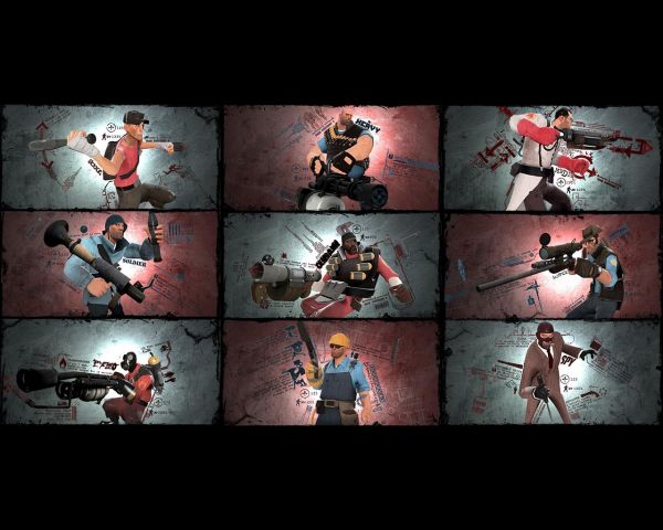 video games, text, Team Fortress 2, Sniper TF2, Soldier TF2, collage