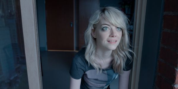 model,portrait,blue,hair,Emma Stone,Birdman