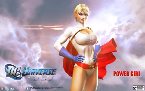 anime, DC Comics, power Girl, Oikeuden puolustajat, mytologia, DC Universe Online