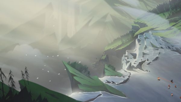 cascadă,peisaj,Banner Saga,The Banner Saga 2,Video Game Art,longships