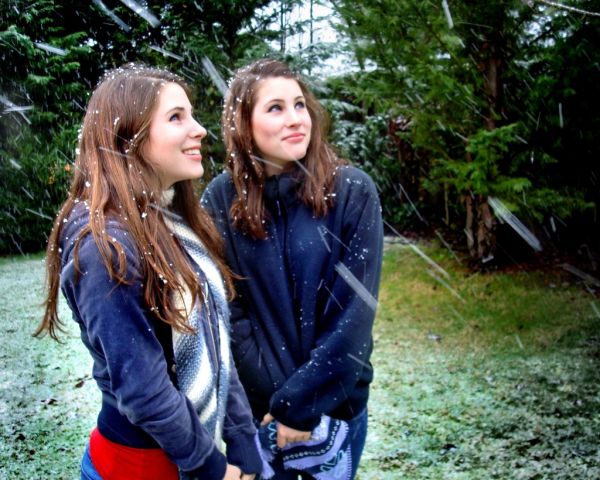 femmes,maquette,la photographie,forêt,gens,neige