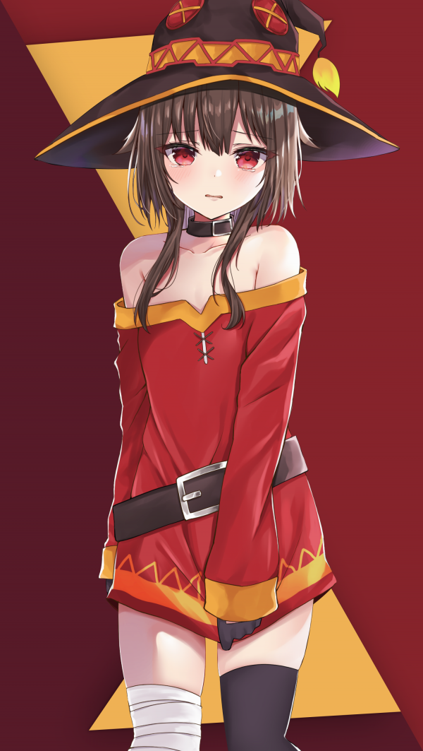 аниме,аниме момичета,Коно Subarashii Sekai Ni Shukufuku ци,Megumin,вещица,вещица шапка