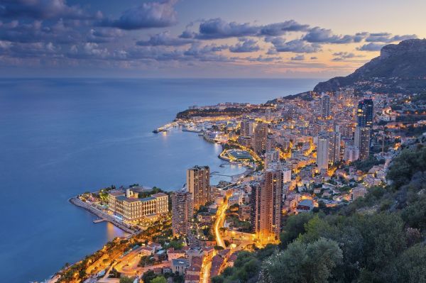 veľkomesto,Monaco,2048x1365 px,svetla,noc,panorámy