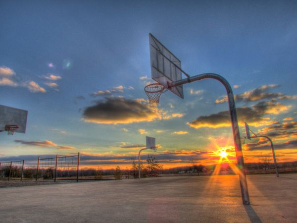 bola basket,lapangan basket,olahraga,olahraga,matahari terbenam,1600x1200 px