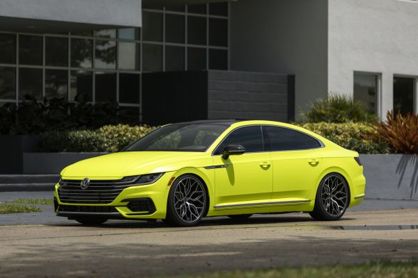 Volkswagen Arteon,kendaraan,Volkswagen,berpendar,mobil kuning,rims