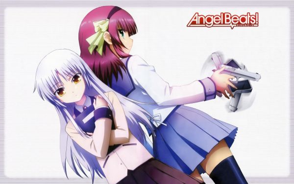 Angel Beats, Meninas, Anime, obra de arte, desenho animado, fundo