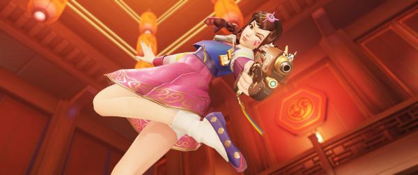 Overwatch, D Va Overwatch, Tết nguyên đán, Anime, NGHỆ THUẬT, con gái