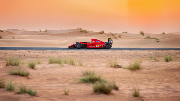 公式1,赛车,汽车,1991 Ferrari 643 F1,沙漠