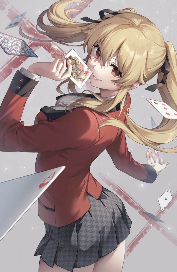 аниме,аниме момичета,Kakegurui,Saotome Meari,twintails,Рус