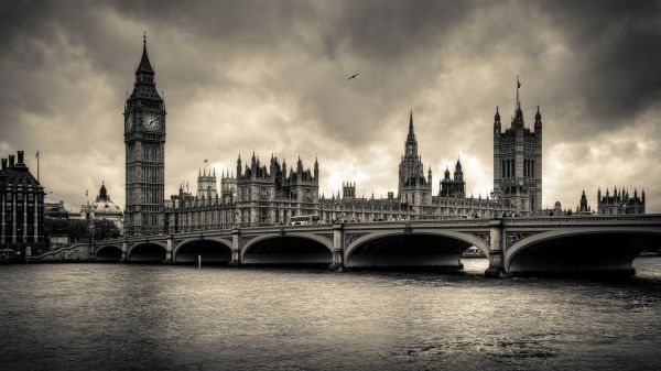 1920x1080 px,Big Ben,London,sungai Thames