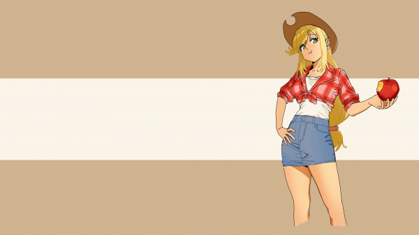 anime girls,Applejack,Il mio piccolo pony,Apple Fruit,cowgirl,Gonna di jeans