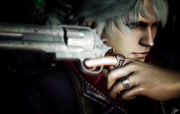 Devil May Cry 4,ศิลปะ,ใบหน้า,ปืน,อาวุธ,แขน