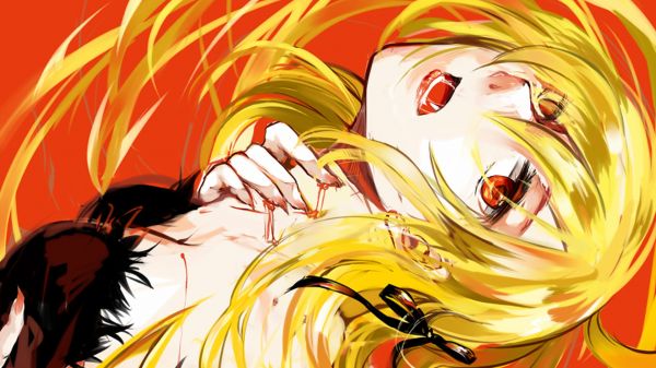 ilustrácie, Monogatari Series, anime, anime dievčatá, Oshino Shinobu, umelecké diela