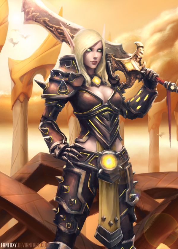 Fanfoxy,tekening,Warcraft,vrouw,Blood elves,pointy ears