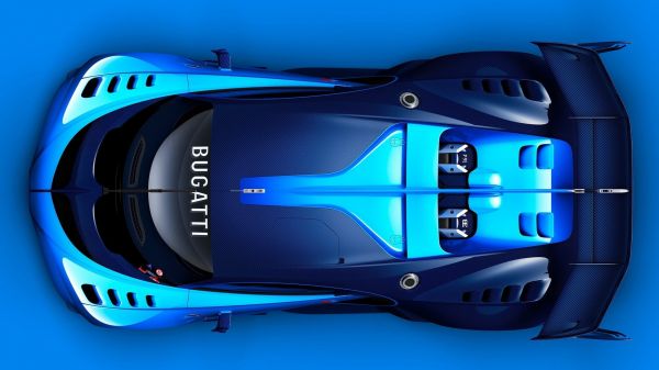 1920x1080 px,Bugatti,Concept de Bugatti,Bugatti Vision Gran Turismo,bleu,Fond bleu