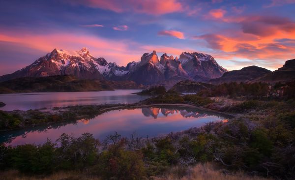 Sydamerika,Patagonia,Anderna,sjö