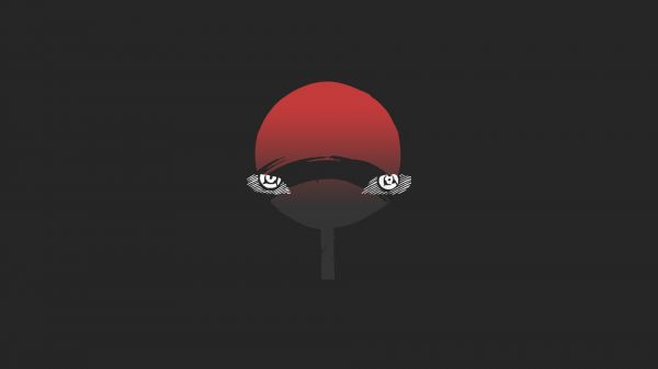 Clan uchiha,Sharingan,Minimalisme,simple,art numérique,les yeux