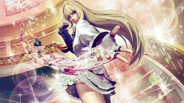 illustration,anime,magic,Street Fighter X Tekken,blonde,dress