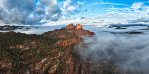 landskab,skyer,natur,USA,tåge,Arizona