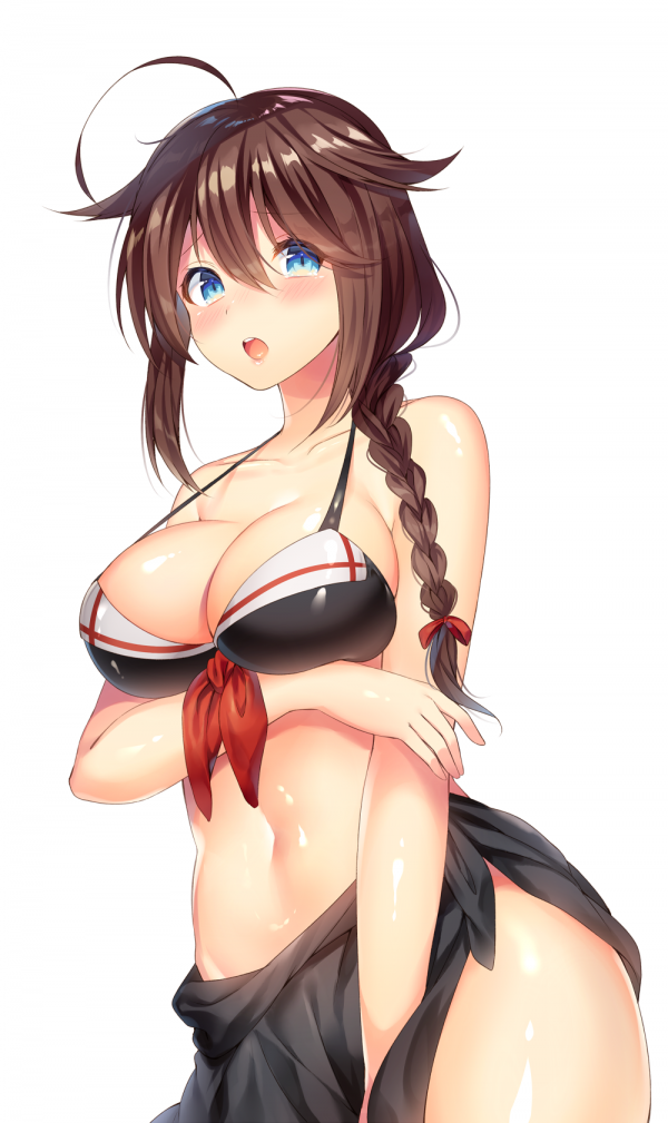 to stykke badedrakt,bryst hold,spalting,Kantai Collection,bikini toppen,Shigure KanColle