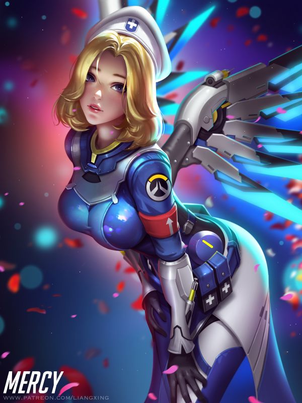 Overwatch,video games,video game characters,video game girls,women,Mercy Overwatch