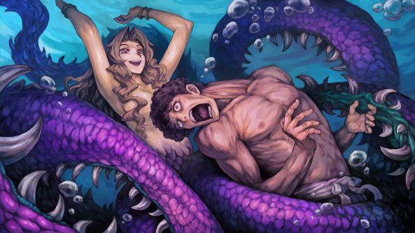 Corona del Drago,Fantasy art,Scilla,sirene