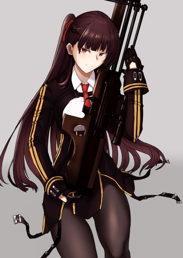 Anime, Meninas anime, Meninas Frontline, WA2000 Girls Frontline, cabelo longo, long sleeves