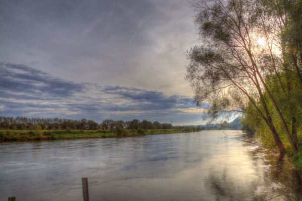 lumina soarelui,copaci,peisaj,cădea,lac,apă