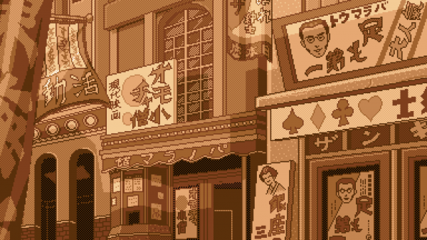 digitale kunst, pixel art, korrelig, pixels, sepia, gebouw