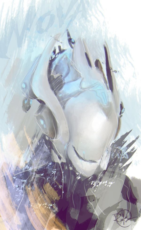 seni digital, gambar, ilustrasi, anime, Warframe, karya penggemar