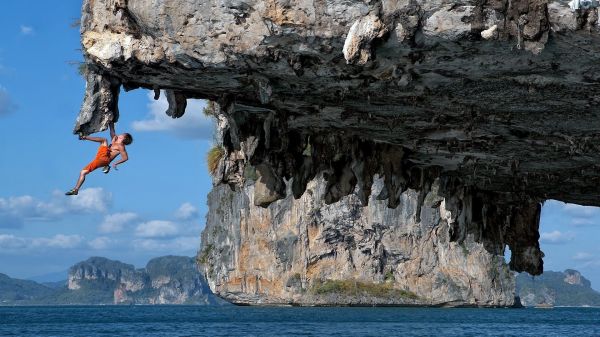 Klettern,extrem,1920x1080 px,Cliff,Wolken,aufhängen