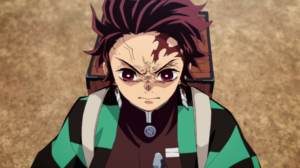 Kimetsu no Yaiba, Anime, Anime screenshot, Animejungen, Anime Mädchen, glühende Augen