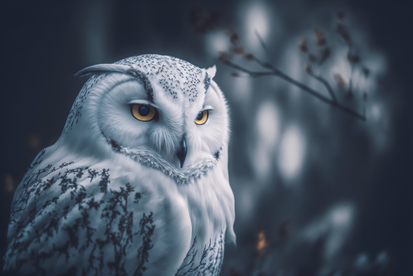 ai art,owl,winter,snow